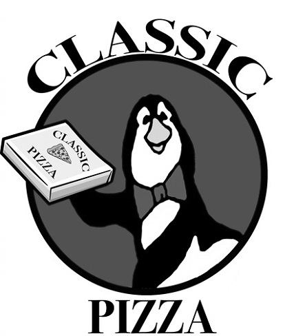 Classic Pizza Logo Footer